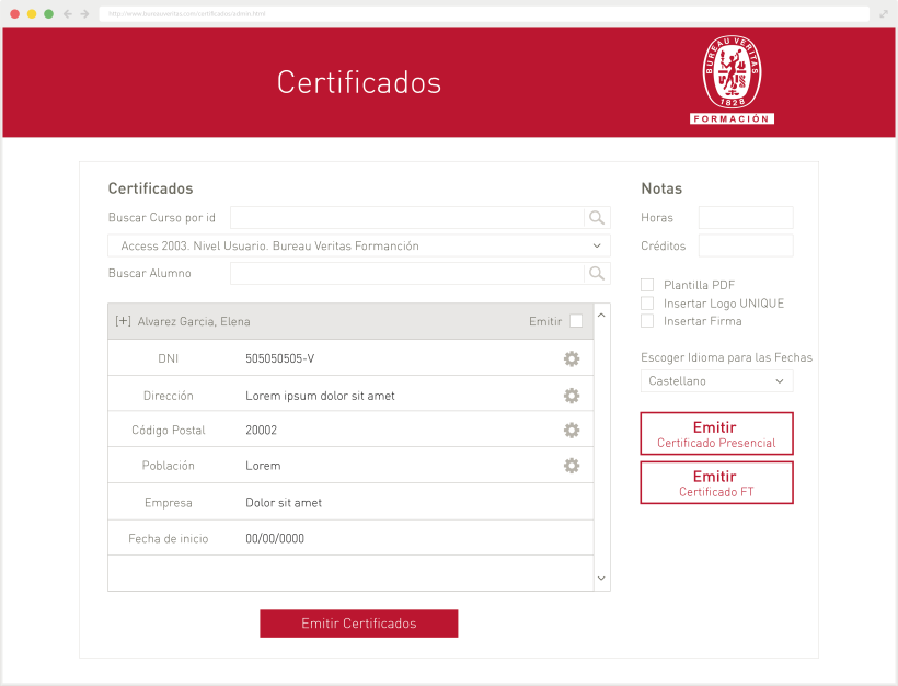 Certificación CMS / Desarrollo Web 1