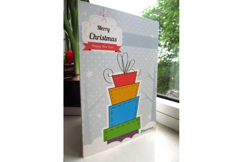 "Merry" Posts Card -1