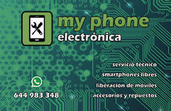 Cartel y Tarjeta de Visita My Phone Electrónica en Mota del Cuervo 0