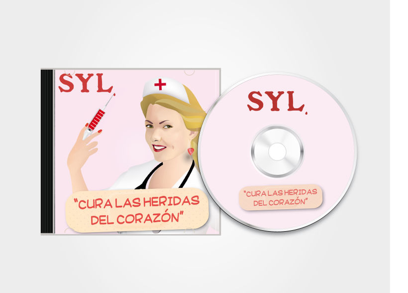  Vector illustration and layout for the cover, back and label of a SYL CD 1