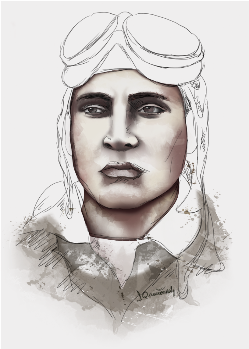 Ilustración en homenaje al héroe peruano "José Abelardo Quiñones Gonzales" 2