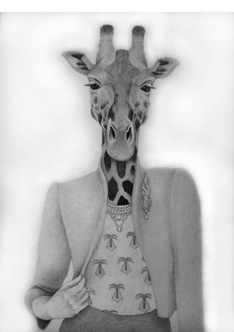 Colección Animalaria, boceto Audrey la jirafa -1