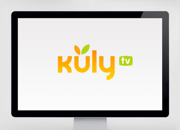 Diseño de logotipo para Kuly TV, un canal de televisión on-line donde se ofrecen reportajes, noticias y shows relacionados con el mundo de la gastronomía y la restauración. -1
