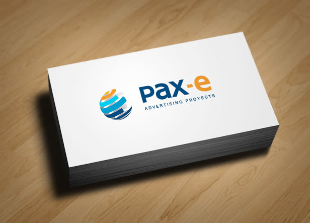 Diseño de logotipo para Pax-e, una empresa que realiza servicios de publicidad, marketing y comunicación audiovisual ubicada en Houston (EEUU). 0