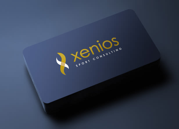 Diseño de logotipo para Xenios, una consultoría deportiva formada por deportistas y enfocada a la gestión integral de espacios deportivos, formación en distintas áreas del deporte, marketing y asesoramiento. -1