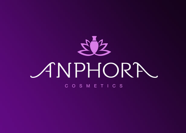 Logotipo para Anphora, una tienda madrileña donde se venden productos cosméticos y de peluquería: perfumes, maquillaje, tintes, champús, cremas, etc... 1