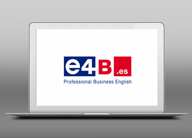 Diseño de logotipo para E4B.es, una academia de ingles presencial y on-line dirigida a aquellos estudiantes con un nivel de inglés intermedio avanzado que quieran estudiar inglés para negocios. -1