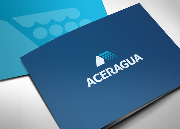 Diseño de logotipo para Aceragua, una empresa de fabricación y compraventa de equipos de depuración de aguas, calderería gruesa y todo tipo de productos metálicos estructurales. -1