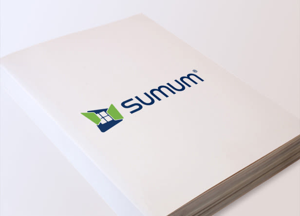 Rediseño de logotipo para Sumum, una empresa que fabrica y distribuye ventanas y puertas realizadas en PVC. -1