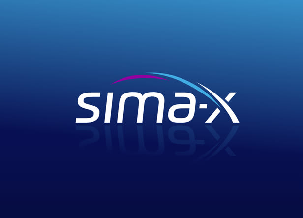 Imagen corporativa para Sima-x, una compañía que ofrece servicios de gestión y desarrollo para empresas, como software a medida, diseño web, mantenimiento informático e integración de sistemas. 1