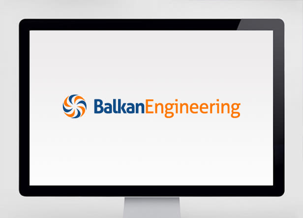 Diseño de logotipo para Balkan Ingeniering, una empresa de ingeniería especializada en energías renovables y con mucha relación laboral con los países balcánicos, de ahí su nombre. -1