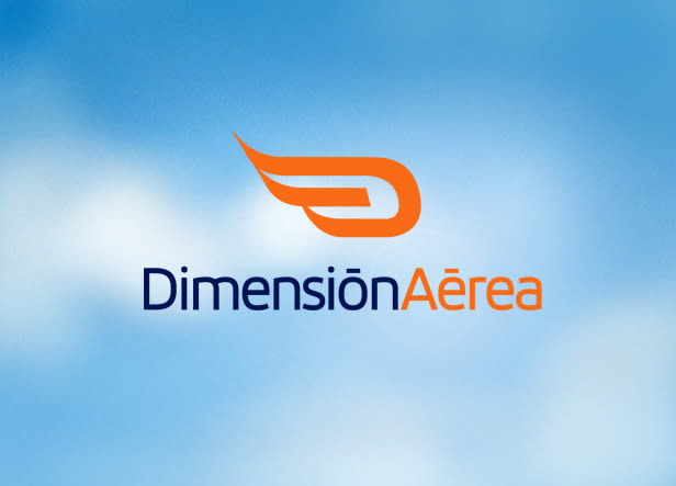 Diseño de logo para Dimensión Aérea, una empresa granadina que acerca al cliente al mundo de la aviación a través de cursos de pilotaje, vuelo acrobático, excursiones, fotografía aérea, etc... 1
