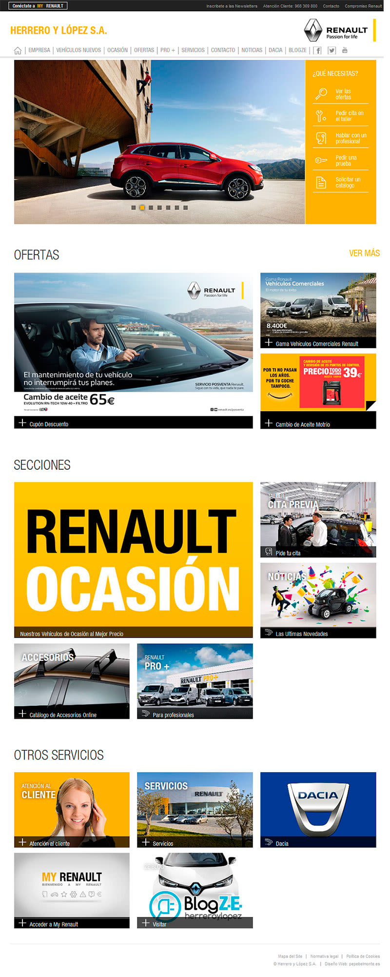 Actualización Web Herrero y López S.A. - Renault Murcia 0