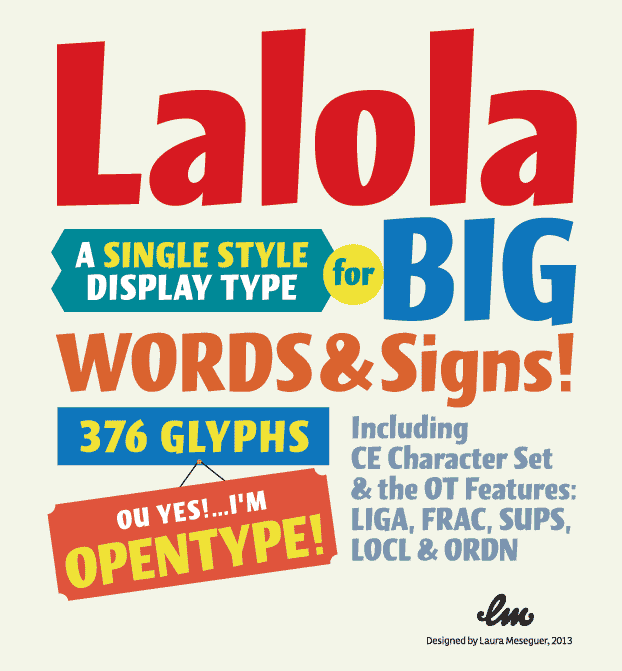 Lalola, una tipografía display con fuerte carácter 2