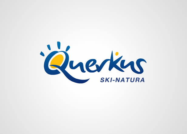 Diseño de logotipo para la empresa de turismo activo Querkus, localizada en Prado Llano (Sierra Nevada). La empresa está especializada en actividades deportivas en la montaña como ski, excursiones a caballo, incentivos de grupo, etc... -1
