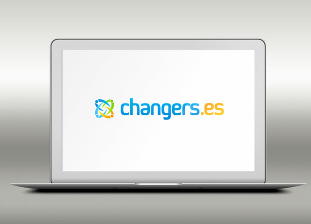 Logotipo para Changers.es, un portal dirigido a intercambiar productos de segunda mano. En esta web puede cambiar aquellas cosas que ya no uses por otras que necesites. -1