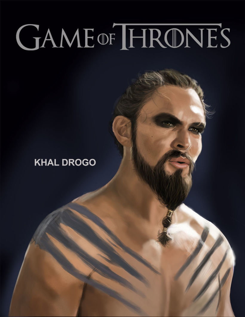 Ilustración de Khal Drogo "Game of Thrones". 0