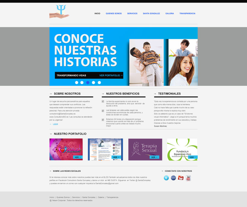 Proyecto web "Salud y Personalidades". 0