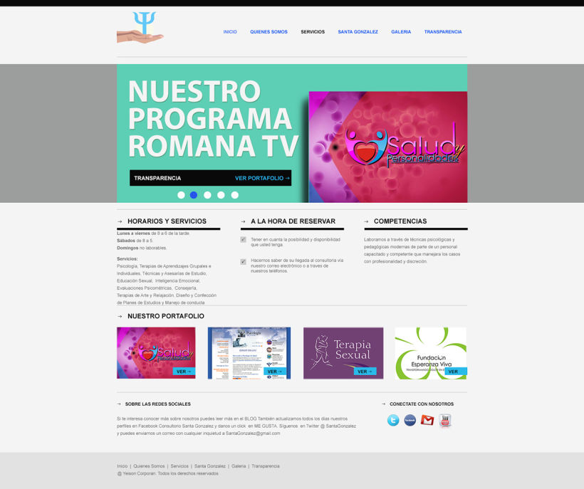 Proyecto web "Salud y Personalidades". 2