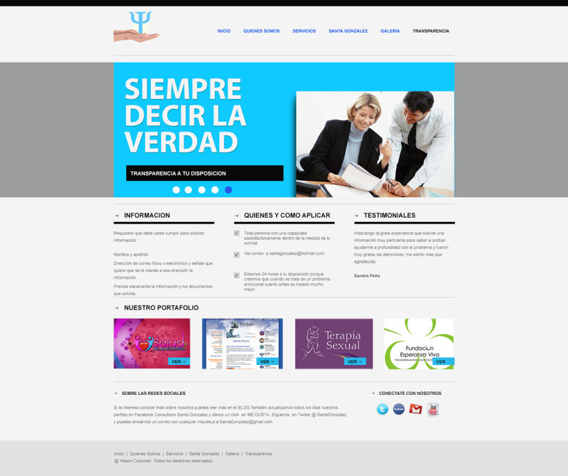 Proyecto web "Salud y Personalidades". 3