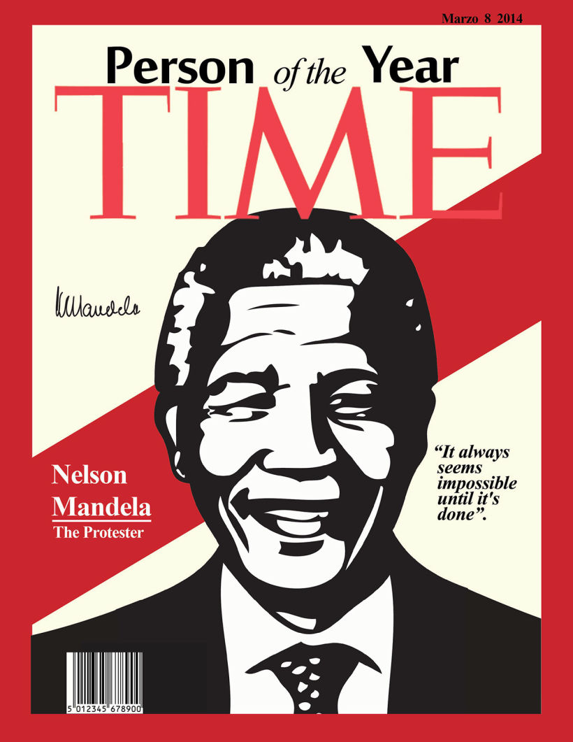 Portada para la revista Time de Nelson Mandela 0