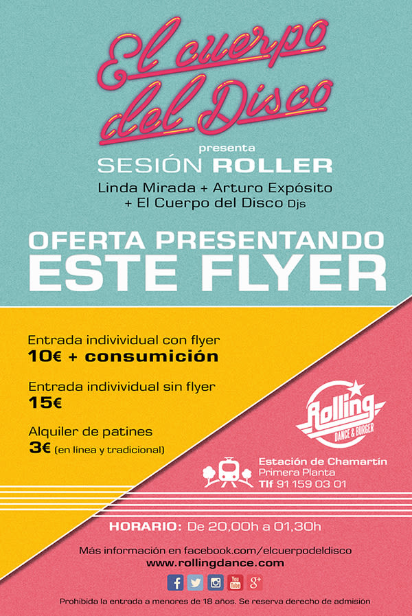 Diseño Sesión Roller de El Cuerpo del Disco. Julio 2