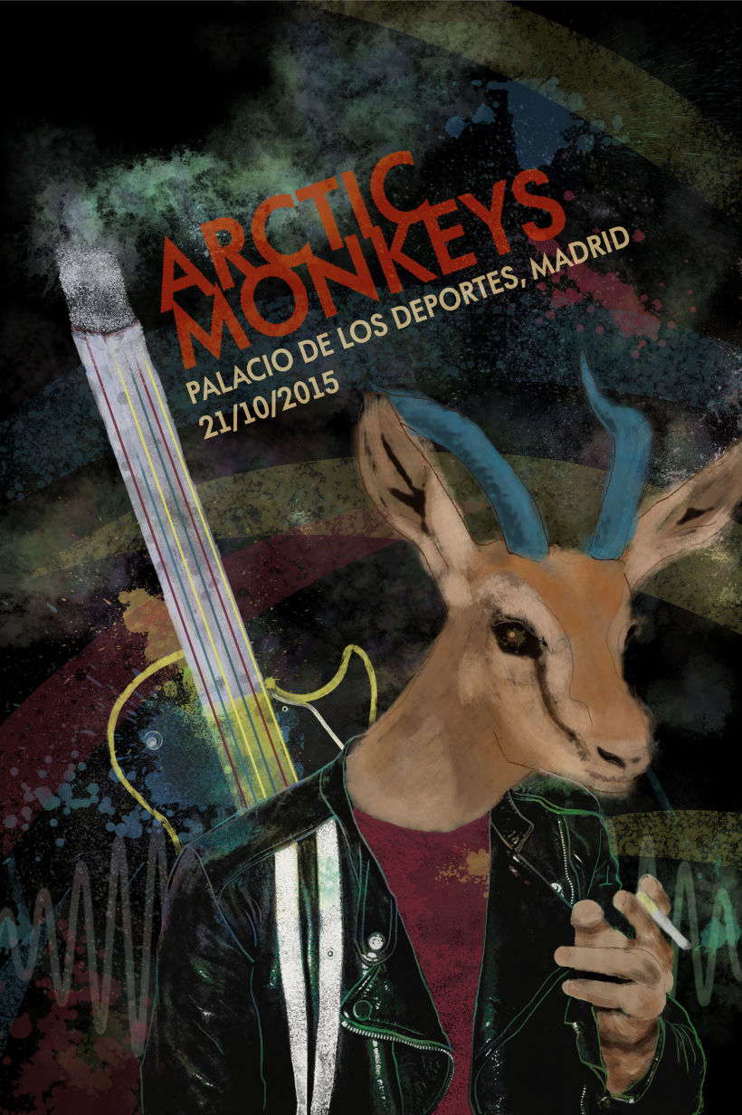 Cartel "Arctic Monkeys" [Mi Proyecto del curso Ilustración para music lovers] 3