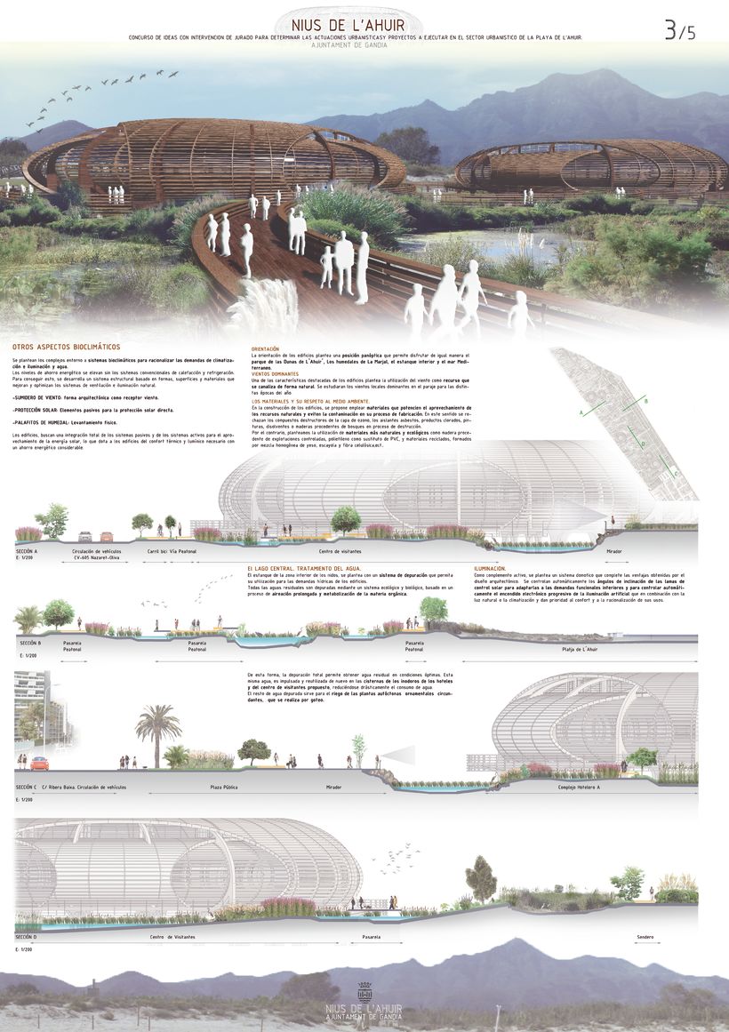 NIUS DEL A´HUIR. 3er premio en concurso de Arquitectura Ecológica. Infografía de Arquitectura, Maquetación y retoque fotográfico de renders, escenas e imágenes. 2