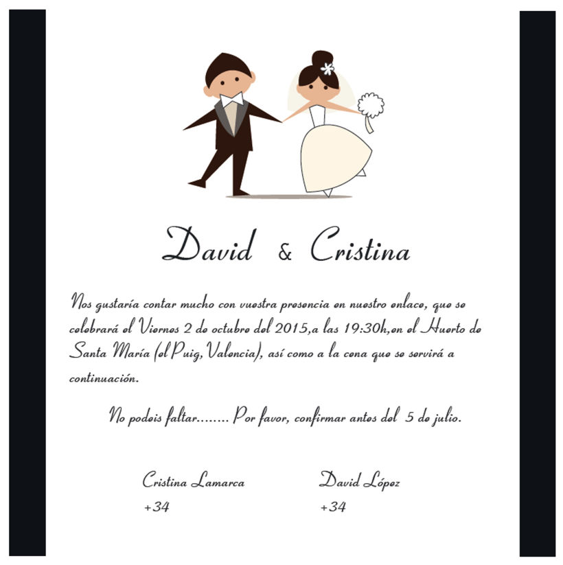 diseño para boda Cristina y David -1
