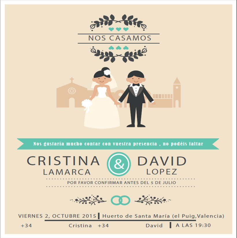 diseño para boda Cristina y David 0