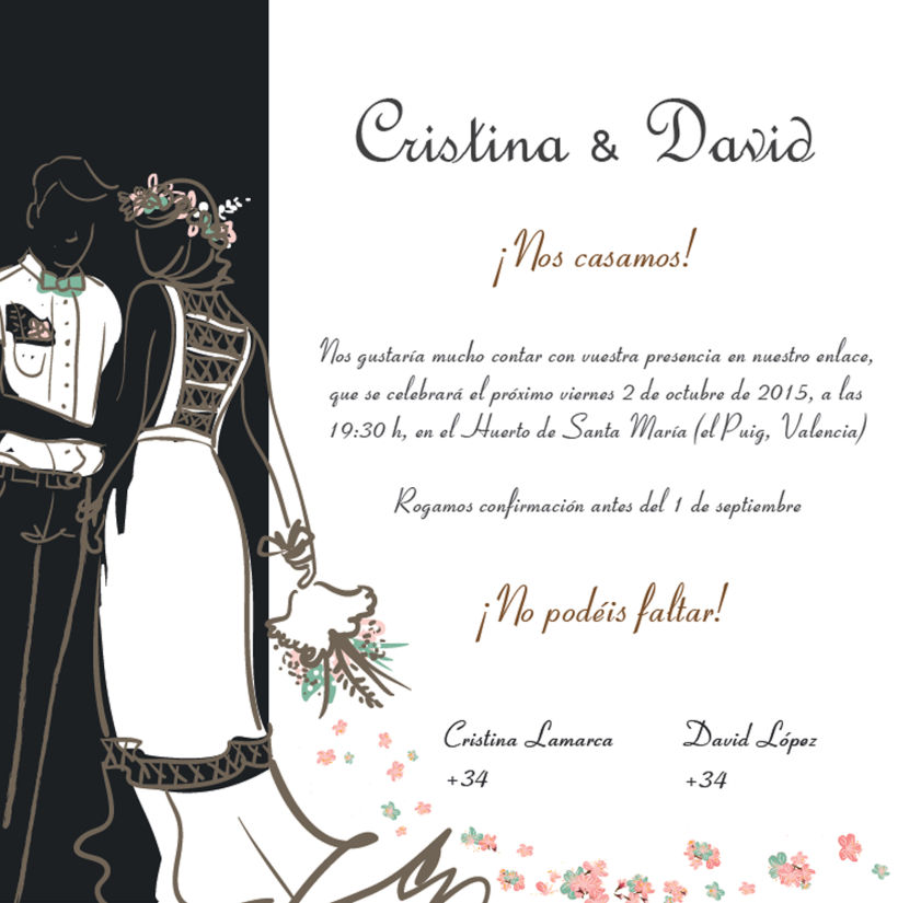 diseño para boda Cristina y David 1