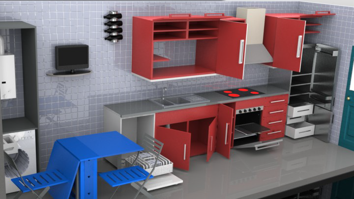 Diseño de cocina 3D 1
