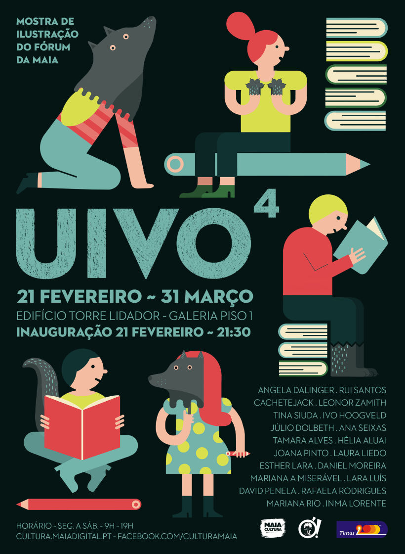 Cartel para UIVO 4 - Mostra de Ilustração do Fórum da Maia 2015 0