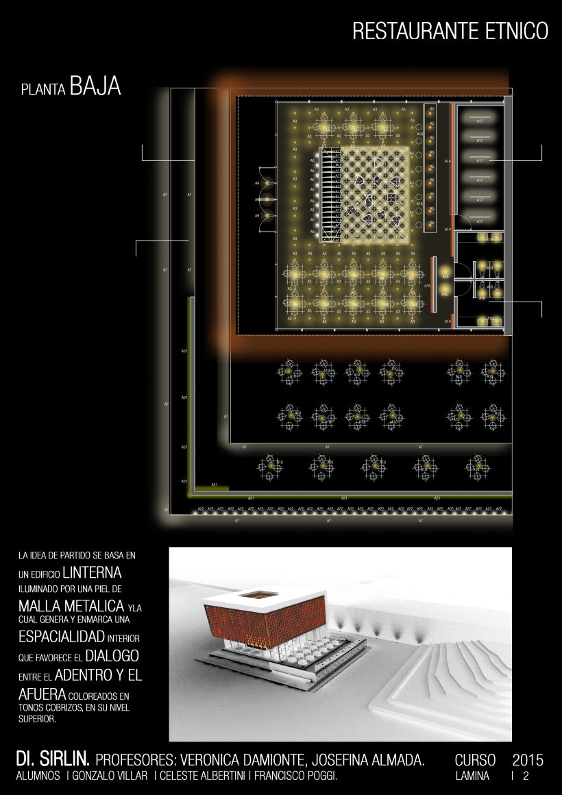 Restaurant tematico - Diseño Iluminacion Catedra Sirlin 1