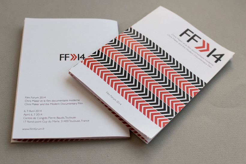 FilmForum - Identidad y diseño de un folleto en dos colores y dos idiomas para el FimlForum Festival 2014 2