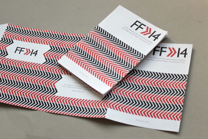 FilmForum - Identidad y diseño de un folleto en dos colores y dos idiomas para el FimlForum Festival 2014 3