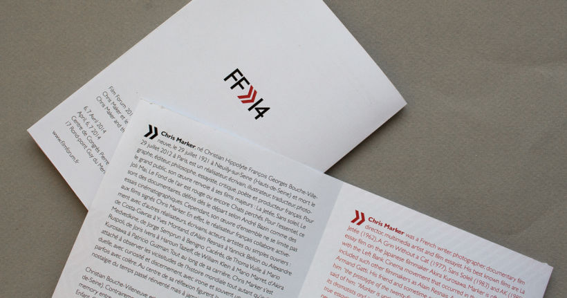 FilmForum - Identidad y diseño de un folleto en dos colores y dos idiomas para el FimlForum Festival 2014 4