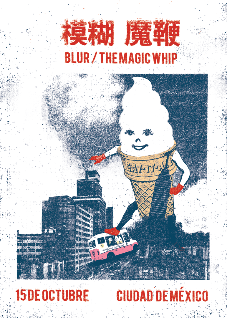 Cartel para el concierto de Blur en México 1