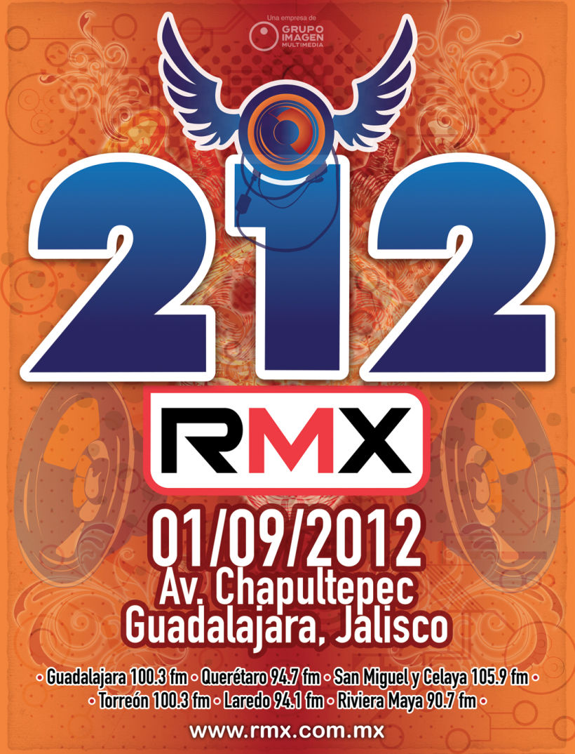 212 evento de rock por medio de RMX 7