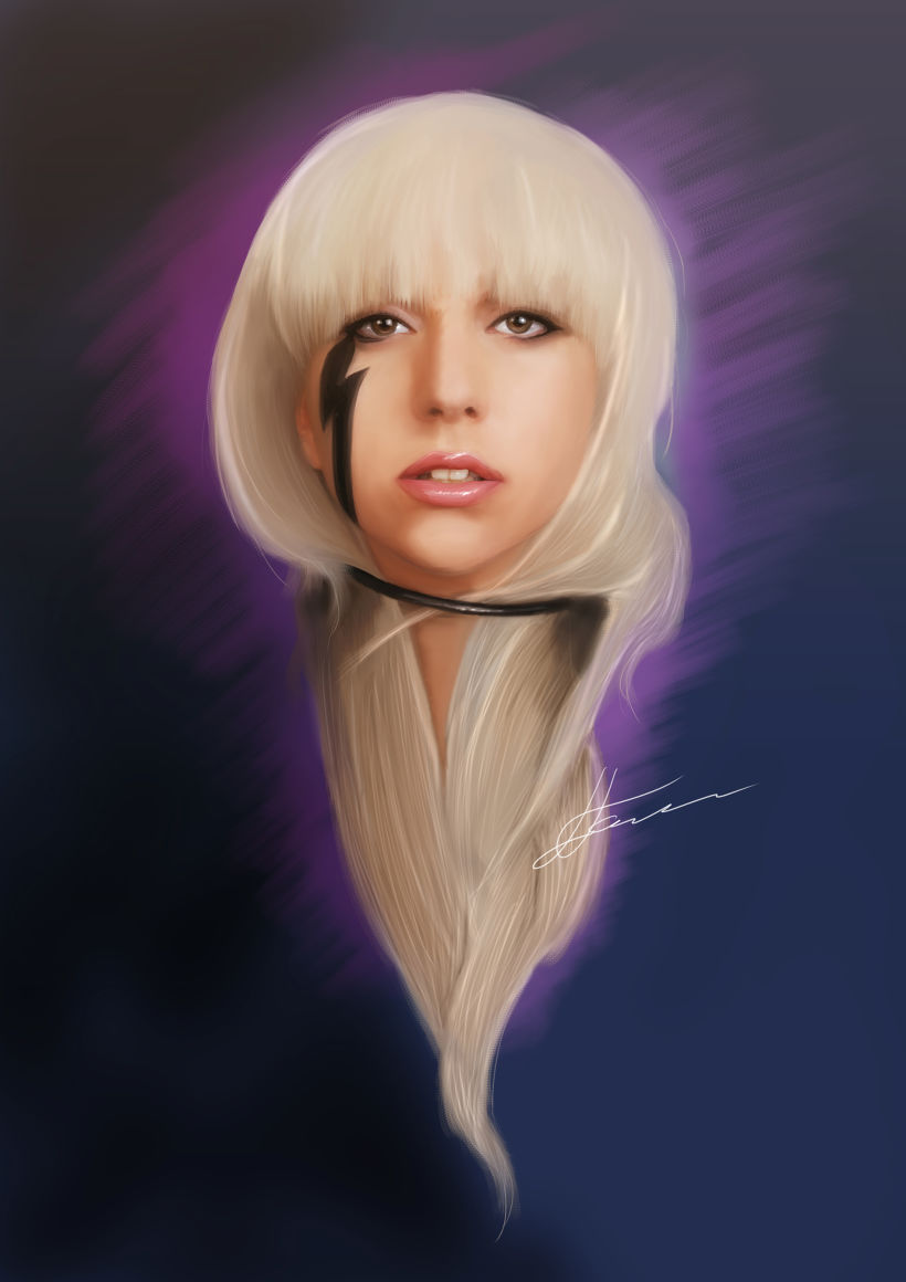 Lady Gaga Digital Portrait 3