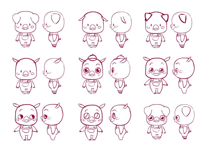Character Design- 3 Little Pigs -1