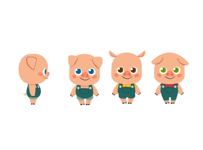Character Design- 3 Little Pigs 1