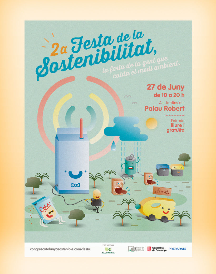 Festa de la sostenibilitat. Keyvisual, poster, site web y mobile. -1