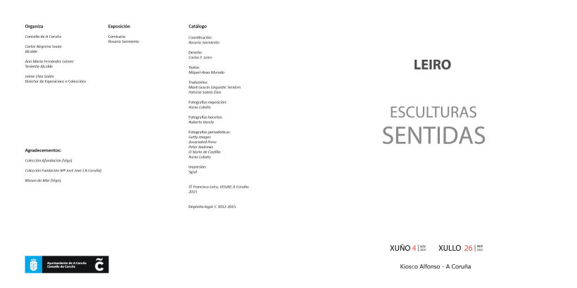 CATALOGO FRANCISCO LEIRO " ESCULTURAS SENTIDAS" 1