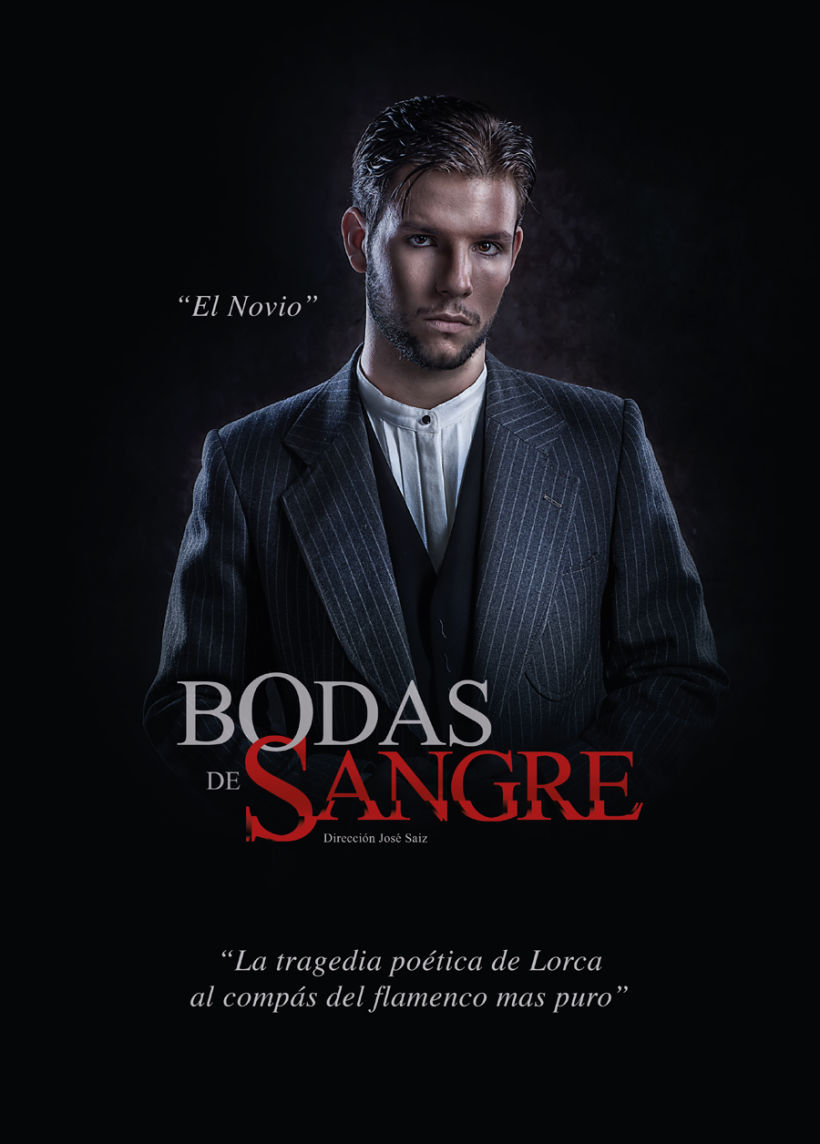 Creatividad y diseño obra de teatro "Bodas de Sangre de Lorca", para Saga Producciones 3