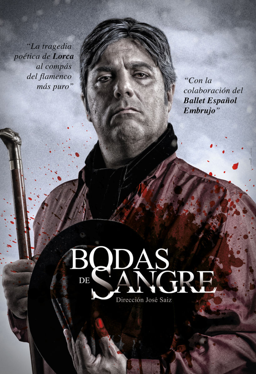 Creatividad y diseño obra de teatro "Bodas de Sangre de Lorca", para Saga Producciones 7
