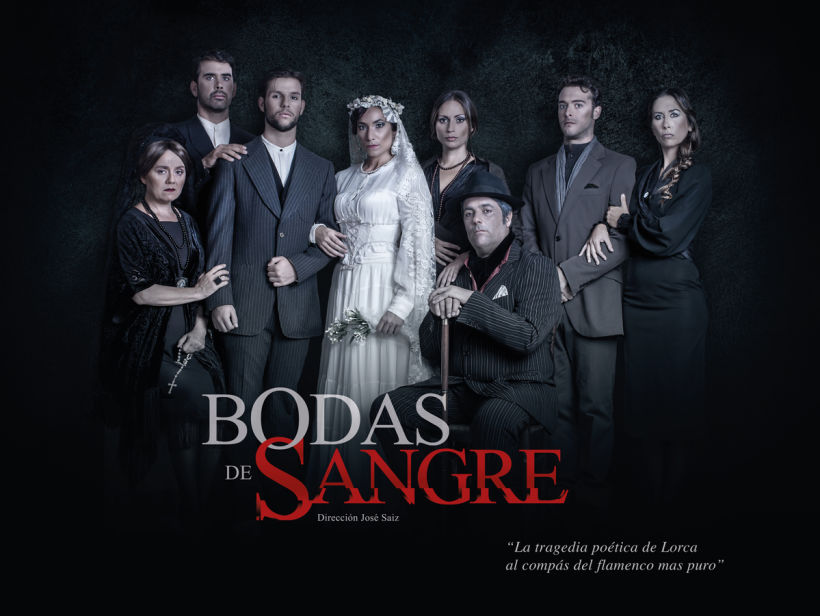 Creatividad y diseño obra de teatro "Bodas de Sangre de Lorca", para Saga Producciones 8