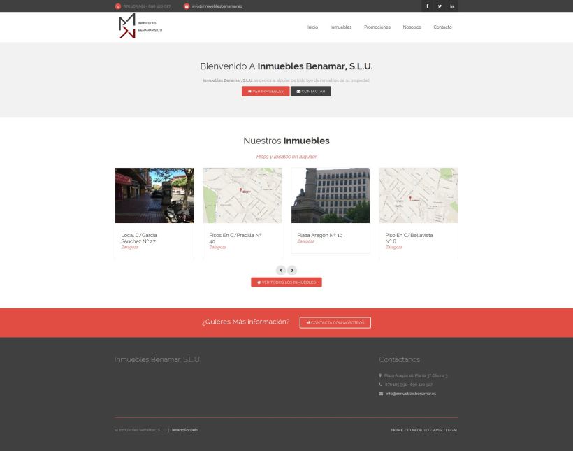 Desarrollo página web Inmuebles Benamar -1