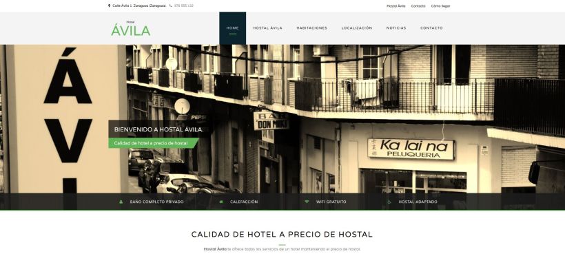 Desarrollo página web Hostal Ávila 0