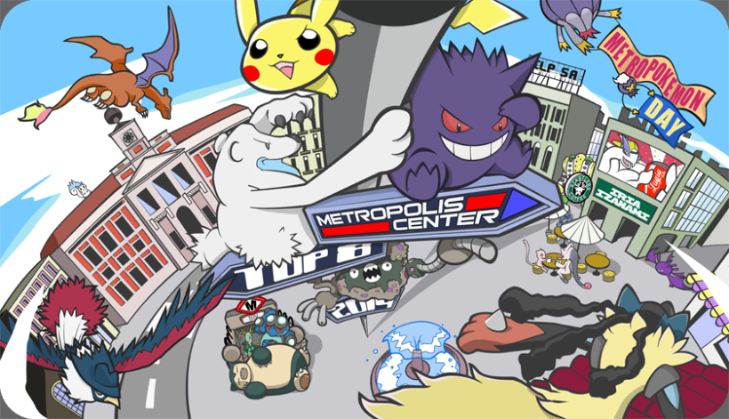 Tapete de Juego -  Pokémon Metropolis Center 2014 -1